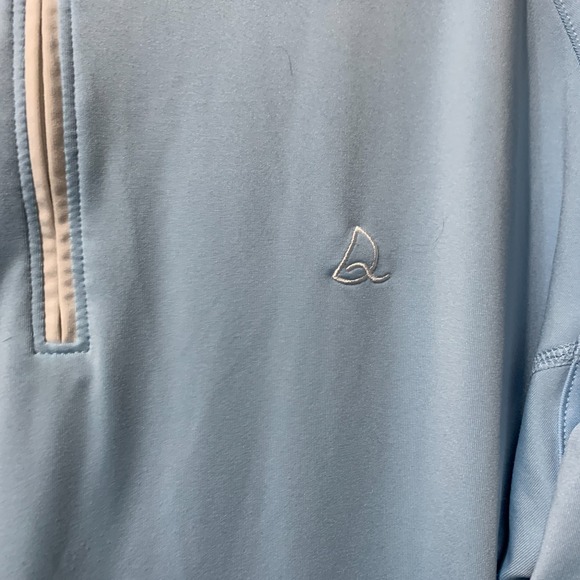 Deolax Sweater Mens Extra Large Light Blue Golf Quarter Zip Pullover Performance - Picture 5 of 13